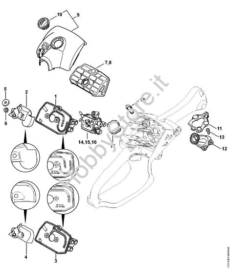 Filtro aria, manicotto elastico Motoseghe a benzina (MS) MS 193 C-E della marca STIHL