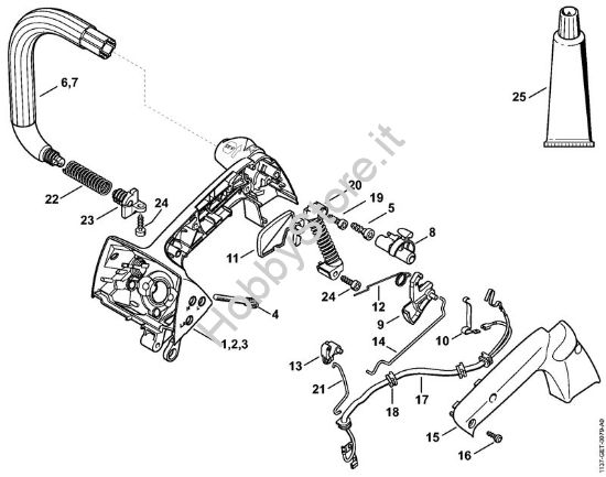 Corpo impugnatura Motoseghe a benzina (MS) MS 193 T della marca STIHL