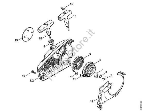 Dispositivo di avviamento Motoseghe a benzina (MS) MS 193 T della marca STIHL