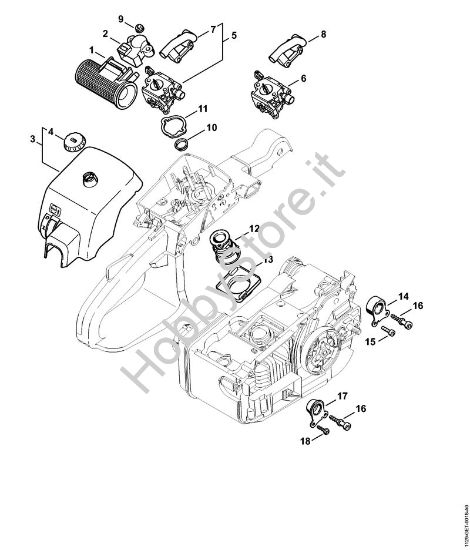 Filtro aria MS 200 Motoseghe a benzina (MS) MS 200 della marca STIHL