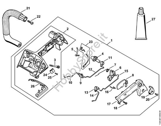 Corpo impugnatura MS 200 T Motoseghe a benzina (MS) MS 200 T della marca STIHL
