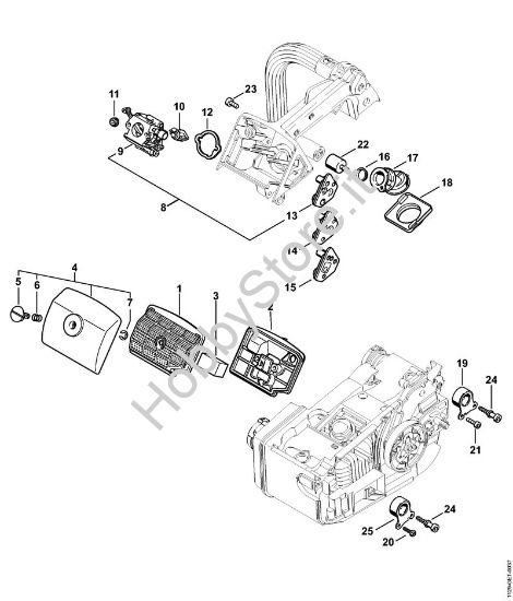Filtro aria MS 200 T Motoseghe a benzina (MS) MS 200 T della marca STIHL
