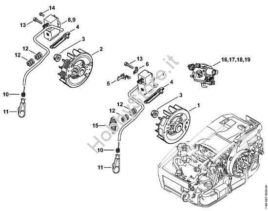 Impianto di accesione Motoseghe a benzina (MS) MS 201 C-E della marca STIHL