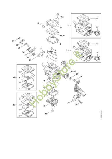 Picture of Carburatore 1145/23, 1145/26, C1Q-S273 MS 201 C-EM
