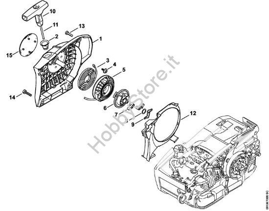 Dispositivo di avviamento ErgoStart Motoseghe a benzina (MS) MS 201 C-EM della marca STIHL