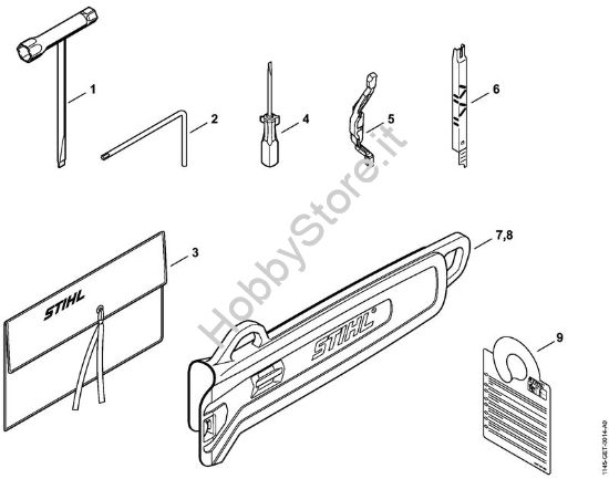 Attrezzi, accessorio a richiesta Motoseghe a benzina (MS) MS 201 TC-E della marca STIHL