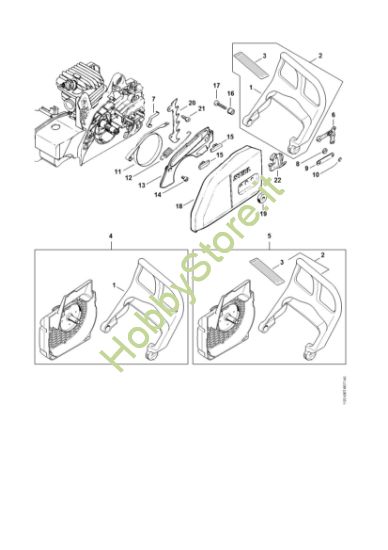 Picture of Protezione mano, freno catena MS 210