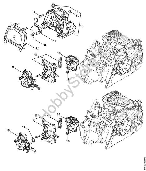 Filtro aria, manicotto elastico MS 211 C-BE Motoseghe a benzina (MS) MS 211 C-BE della marca STIHL