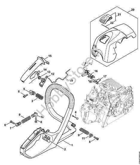 Manico a telaio, cappottatura MS 211 C-BE Motoseghe a benzina (MS) MS 211 C-BE della marca STIHL