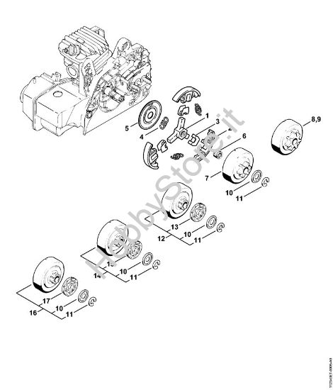 Frizione Motoseghe a benzina (MS) MS 230 della marca STIHL
