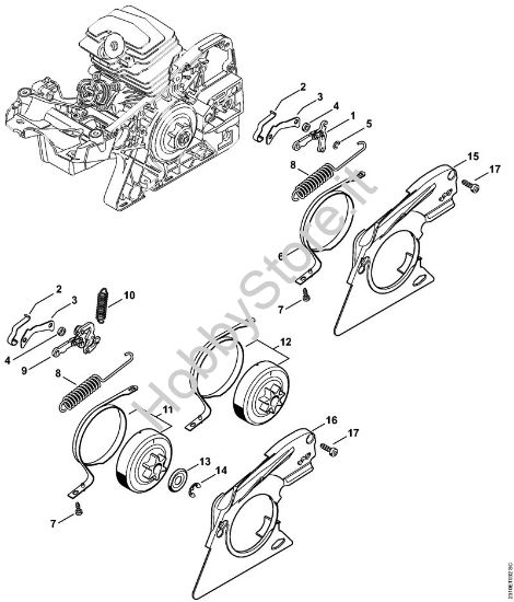 Freno catena Motoseghe a benzina (MS) MS 231 della marca STIHL