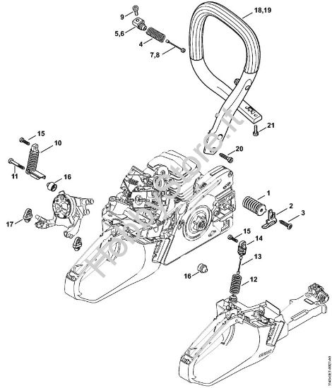Sistema AV, Manico tubolare Motoseghe a benzina (MS) MS 231 della marca STIHL