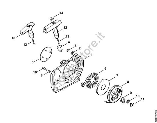 Dispositivo di avviamento Motoseghe a benzina (MS) MS 240 della marca STIHL