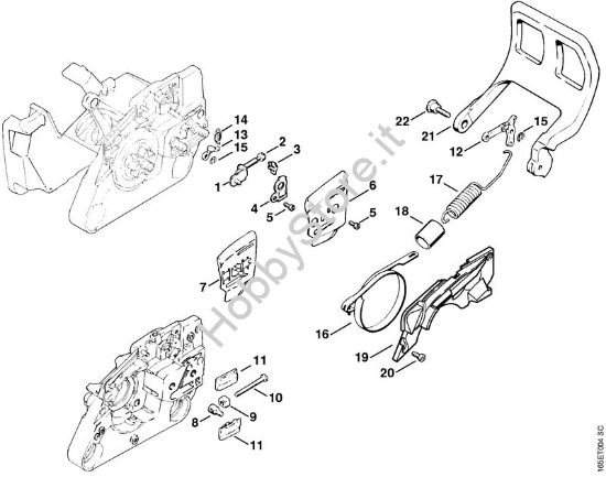 Freno catena Motoseghe a benzina (MS) MS 240 della marca STIHL