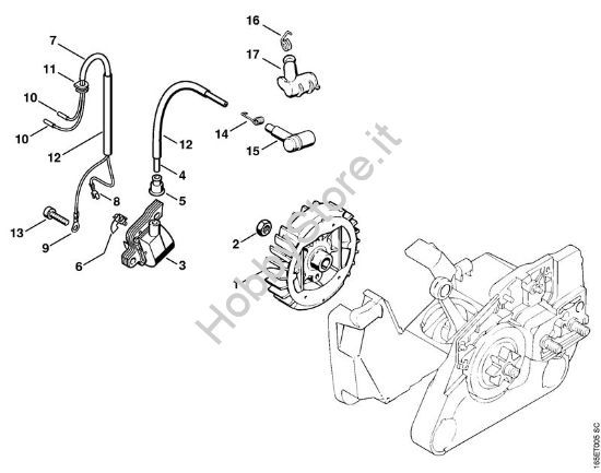 Impianto di accesione Motoseghe a benzina (MS) MS 240 della marca STIHL