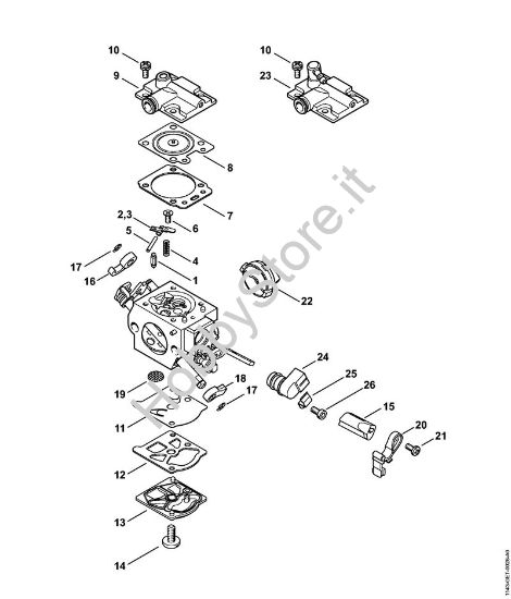 Carburatore WTF-1, WTF-3 Motoseghe a benzina (MS) MS 241 C-M della marca STIHL
