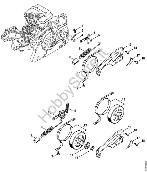 Freno catena Motoseghe a benzina (MS) MS 241 C-M VW della marca STIHL