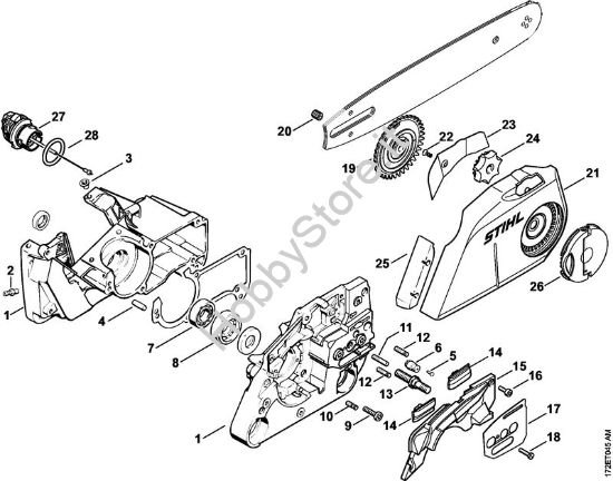 Tensado rÃ¡pido de la cadena Motoseghe a benzina (MS) MS 260 C-B W della marca STIHL