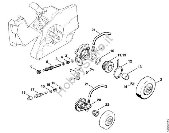 Pompa olio Motoseghe a benzina (MS) MS 260-VW della marca STIHL