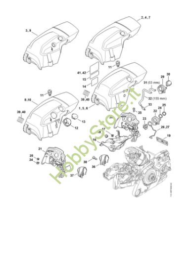 Picture of Cappottatura, Condotto aria MS 261 C-BE