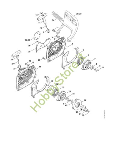 Picture of Dispositivo di avviamento, Protezione mano MS 261 C-BM