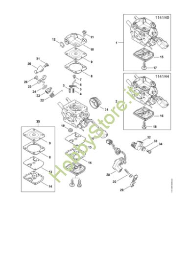 Picture of Carburatore 1141/40, 1141/44 MS 261 C-MQ