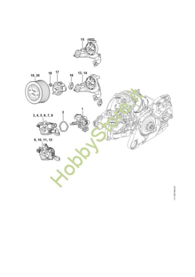 Picture of Supporto carburatore, Filtro aria MS 261 C-Q