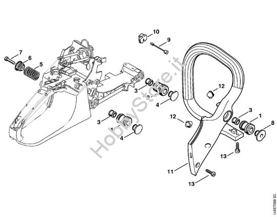 Sistema AV, Manico tubolare Motoseghe a benzina (MS) MS 270 della marca STIHL