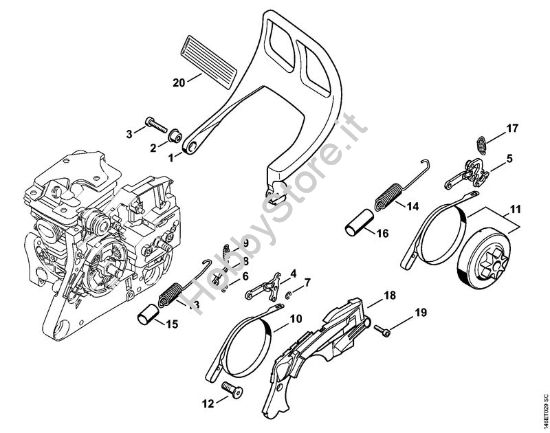 Freno catena Motoseghe a benzina (MS) MS 270 C-B della marca STIHL