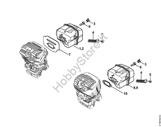 Silenziatore Motoseghe a benzina (MS) MS 271 della marca STIHL