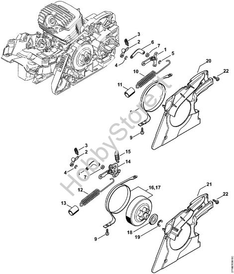 Freno catena Motoseghe a benzina (MS) MS 271 C-BE della marca STIHL