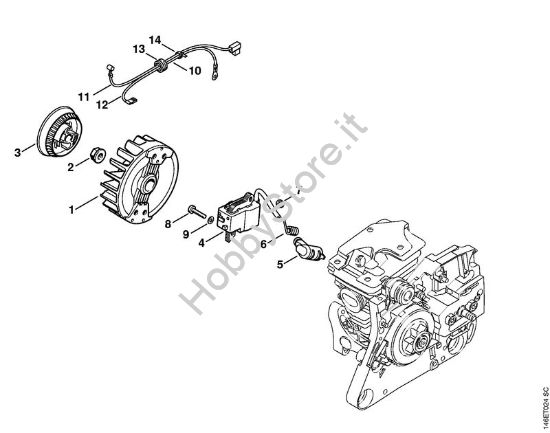 Impianto di accesione Motoseghe a benzina (MS) MS 280 della marca STIHL