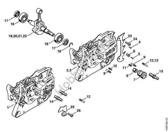 Carter albero a gomito Motoseghe a benzina (MS) MS 280 C-B della marca STIHL