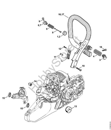 Sistema AV, Manico tubolare Motoseghe a benzina (MS) MS 291 C-BEQ della marca STIHL