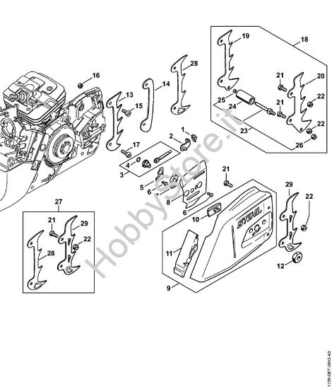 Dispositivo tendicatena Motoseghe a benzina (MS) MS 341 della marca STIHL
