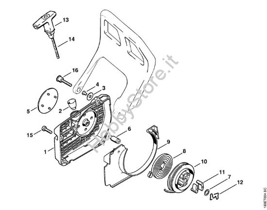 Dispositivo di avviamento Motoseghe a benzina (MS) MS 360 C della marca STIHL