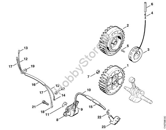 Impianto di accesione Motoseghe a benzina (MS) MS 360 WVH della marca STIHL