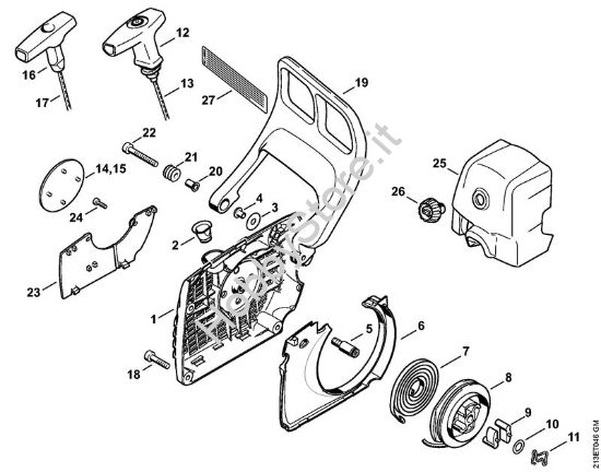 Dispositivo di avviamento Motoseghe a benzina (MS) MS 361-VW della marca STIHL