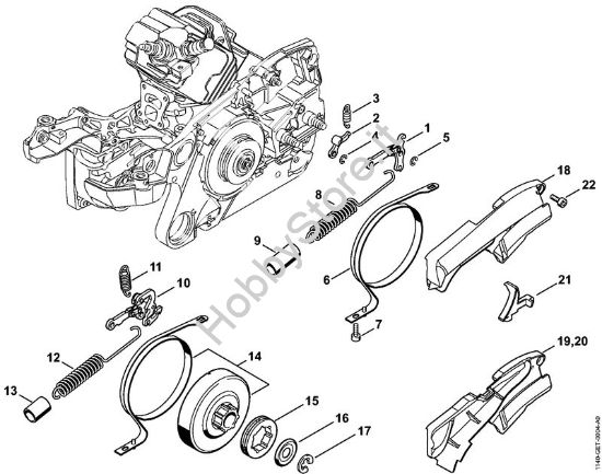Freno catena Motoseghe a benzina (MS) MS 362 della marca STIHL