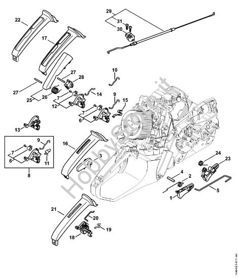 Comando gas Motoseghe a benzina (MS) MS 362-VW della marca STIHL