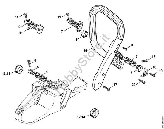 Sistema AV, Manico tubolare Motoseghe a benzina (MS) MS 362-VW della marca STIHL