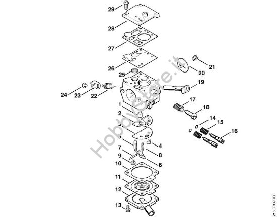 Carburatore Bing 48A125 (50.2008) Motoseghe a benzina (MS) MS 380 della marca STIHL