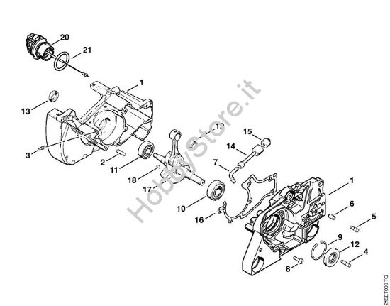 Carter albero a gomito Motoseghe a benzina (MS) MS 380 della marca STIHL