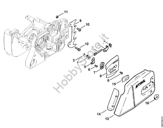Dispositivo tendicatena Motoseghe a benzina (MS) MS 381 della marca STIHL