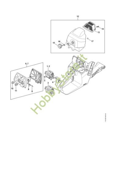 Picture of Filtro aria, Coperchio sede carburatore MS 382