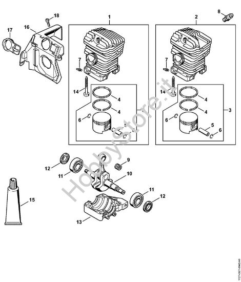 Cilindro Motoseghe a benzina (MS) MS 390 della marca STIHL