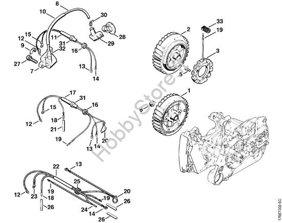 Impianto di accesione Motoseghe a benzina (MS) MS 440-N della marca STIHL