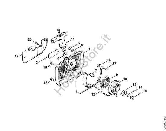 Dispositivo di avviamento Motoseghe a benzina (MS) MS 440-Z della marca STIHL