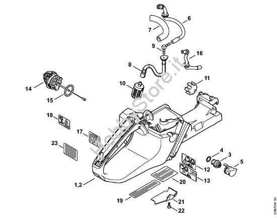 Corpo serbatoio Motoseghe a benzina (MS) MS 441 della marca STIHL