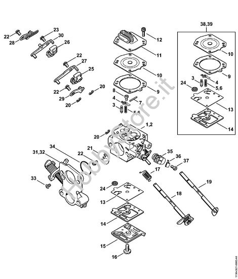 Carburatore HD-49, HD-47 Motoseghe a benzina (MS) MS 441 C-M della marca STIHL
